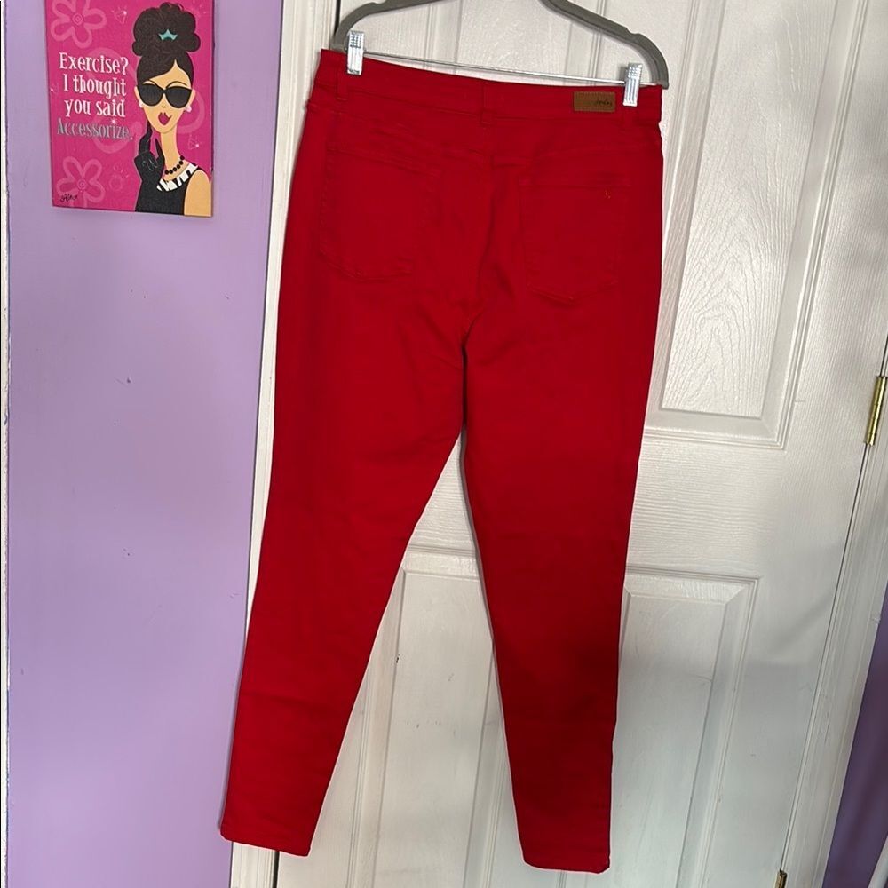 Joules Red High Rise Skinny Jeans - Stretch Denim (size 12) - Picture 6 of 12